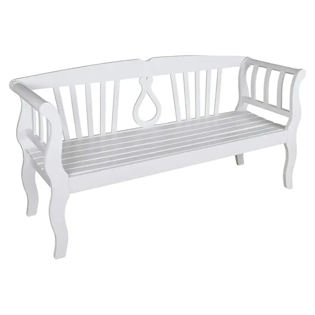 GARDEN PLEASURE Bank »ARCADIA«, Eukalyptusholz, BxHxT: 57 x 90 x 175 cm - weiss