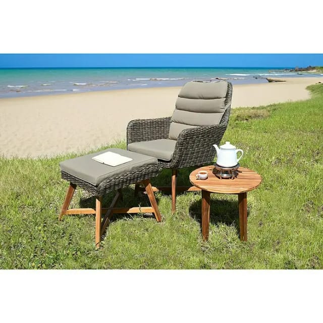 GARDEN PLEASURE Gartenmöbel »Calvia«, Holz, 3-teilig - braun