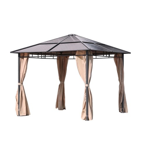 GARDEN PLEASURE Pavillon »NAPA«, quadratisch, BxT: 295 x 295 cm - grau