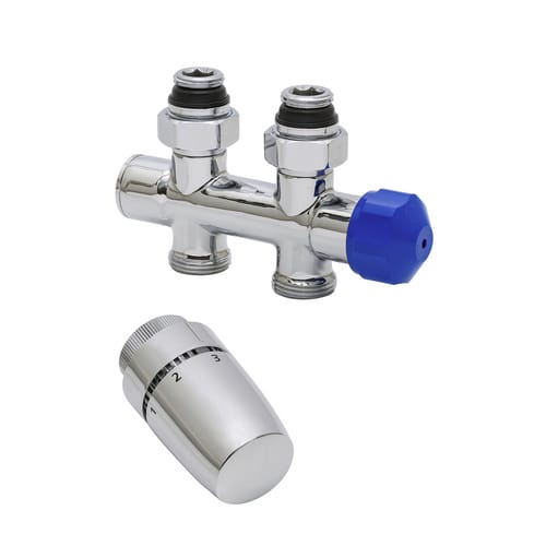 SCHULTE Thermostat-Set, BxHxL: 80 x 191 x 43 mm, chromfarben - silberfarben