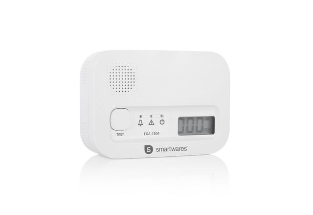 SMARTWARES Kohlenmonoxidmelder »FGA-1304«, Digitale Anzeige, 10 Jahre Lebensdauer - weiss