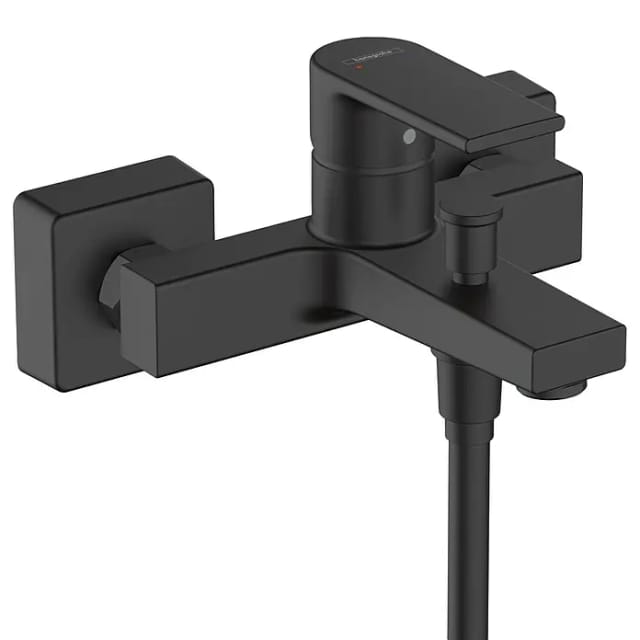 HANSGROHE Armatur »Vernis Shape«, Einhebel-Wannenmischer, BxHxL: 219 x 110 x 182 mm - schwarz