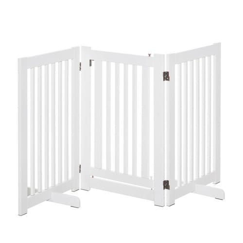 PawHut Schutzgitter, BxHxT: 1 x 5 x 155 cm, Mitteldichte Faserplatte (MDF) - weiss