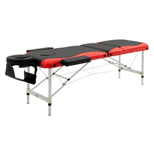 HOMCOM Massageliege, Aluminium, inkl. Auflagen, BxHxT: 215 x 84 x 60 cm - schwarz