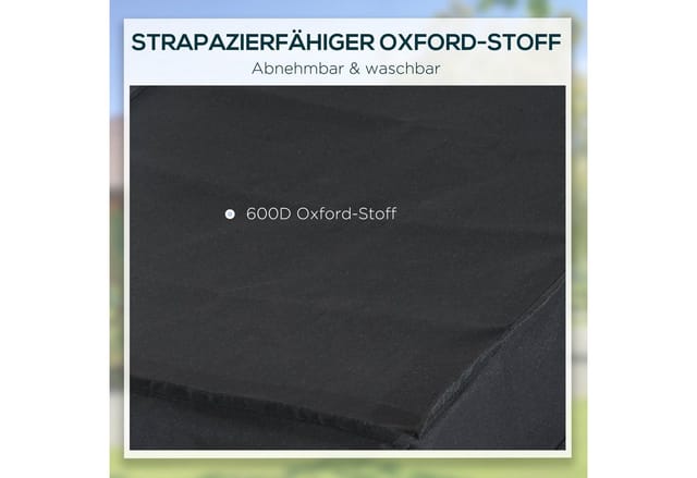 HOMCOM Transportanhänger, BxHxL: 61 x 38 x 84,5 cm - schwarz