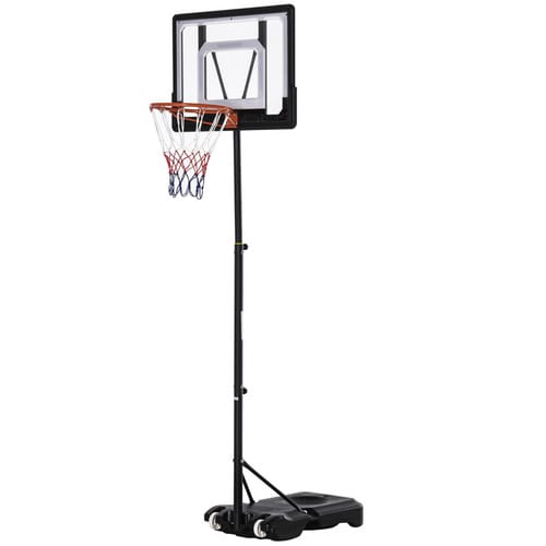HOMCOM Basketballständer, schwarz, Stahl/PVC/Kunststoff