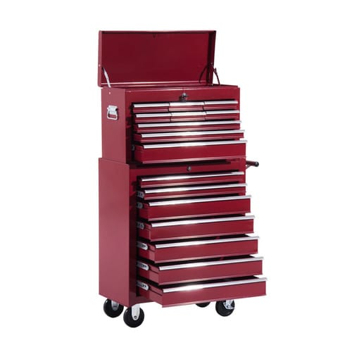 HOMCOM Werkstattwagen, HxL: 113 x 615 mm, rot