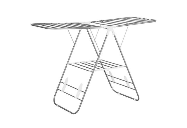HOMCOM Wäscheständer, silberfarben, BxHxL: 148 x 98 x 60,5 cm