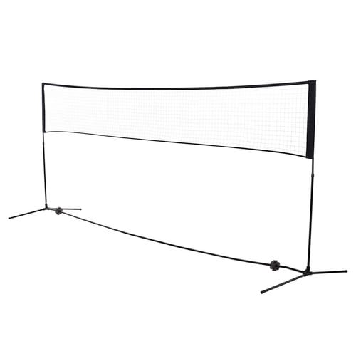 HOMCOM Badmintonnetz, schwarz, Kunststoff/Metall