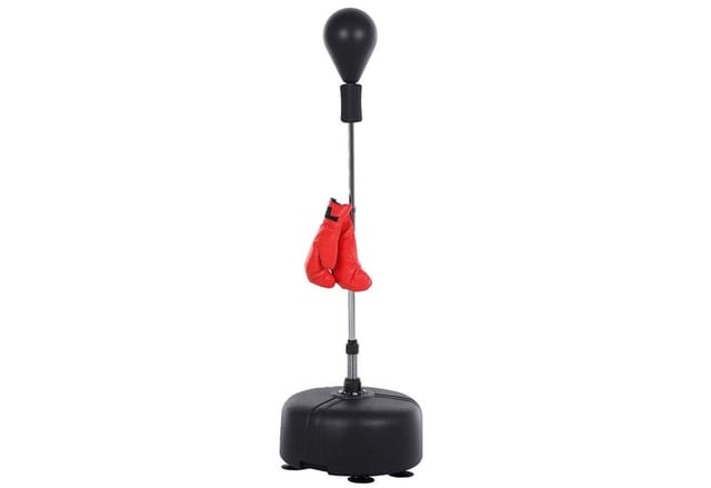 HOMCOM Punchingball-Set, schwarz/rot, BxHxL: 136 x 154 x 48 cm