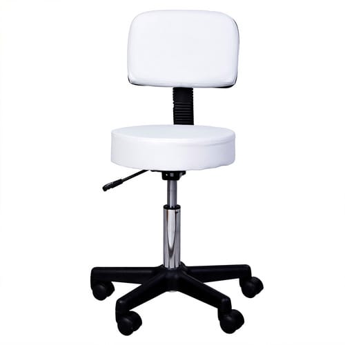 HOMCOM Hocker, BxH: 35 x 84 cm, Kunstleder - weiss