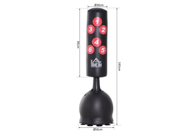 HOMCOM Standboxsack, schwarz, BxHxL: 50 x 165 x 50 cm