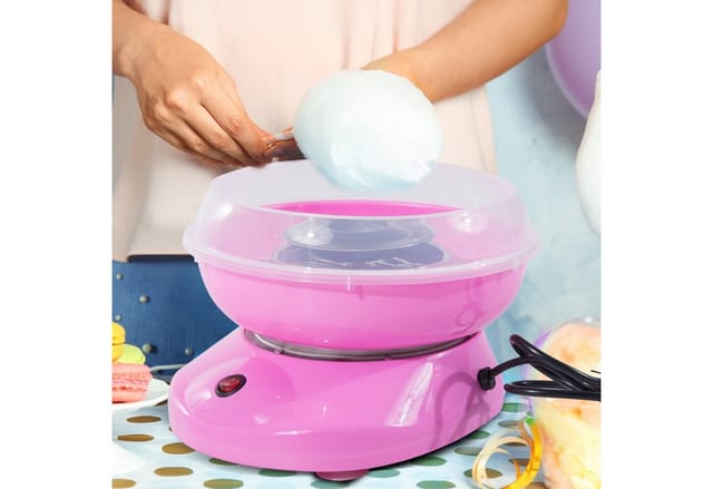 HOMCOM Zuckerwattemaschine, 550 W, rosa