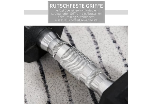 HOMCOM Gummi-Hantel, bronzefarben, BxHxL: 13,5 x 31 x 13,5 cm - braun