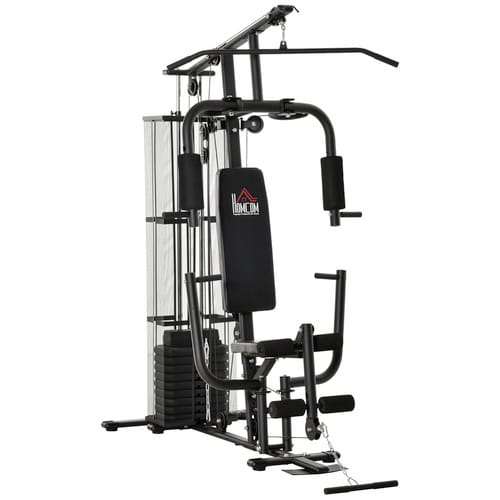 HOMCOM Kraftstation, schwarz, BxHxL: 110 x 210 x 150 cm