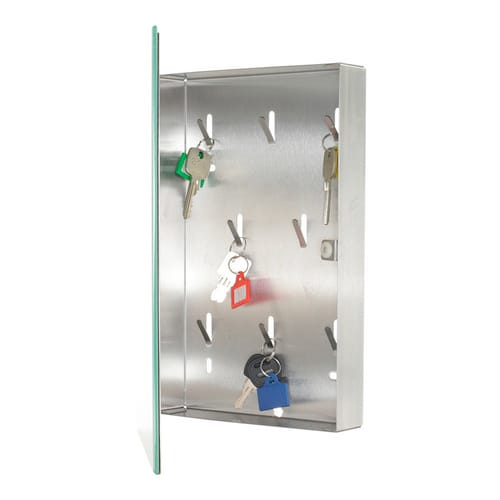 Rottner Tresor Schlüsselschrank »Key Glass«, weiß, Stahl, (B x H:) 20 x 30 cm - weiss