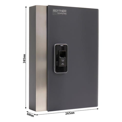 Rottner Tresor Schlüsseltresor »Key Pro«, anthrazit, Stahl, (B x H:) 265 x 38,5 cm - schwarz