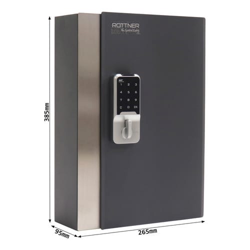 Rottner Tresor Schlüsseltresor »Key Home«, anthrazit, Stahl, (B x H:) 26,5 x 38,5 cm - schwarz