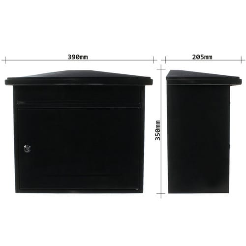 Rottner Tresor Briefkasten »Lago«, schwarzgrau, Stahl, (B x H:) 39 x 35 cm