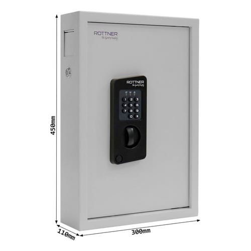 Rottner Tresor Schlüsseltresor »Keytronic«, grau, Stahl, (B x H:) 30 x 45 cm