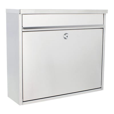 Rottner Tresor Briefkasten »Pisa«, edelstahlfarben, Edelstahl, (B x H:) 36 x 31,5 cm - grau