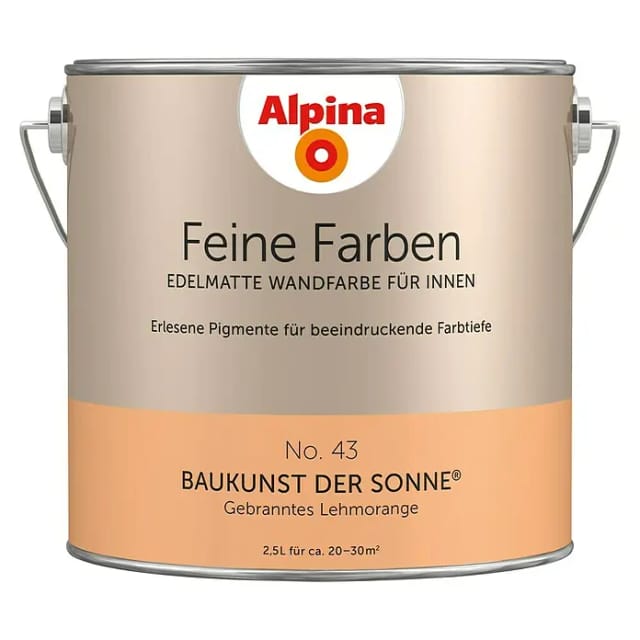 ALPINA Wandfarbe, 2,5 Liter für ca. 20-30m² - orange