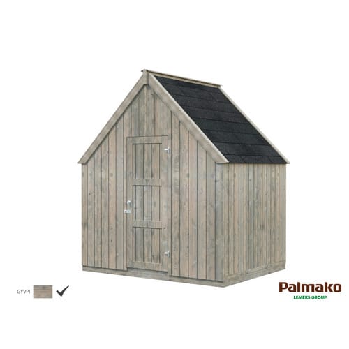 PALMAKO Gerätehaus »Emilia«, Holz, BxHxT: 240 x 288 x 187 cm (Außenmaße inkl. Dachüberstand) - grau