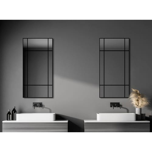 TALOS Spiegel, rechteckig, BxH: 60 x 120 cm - schwarz