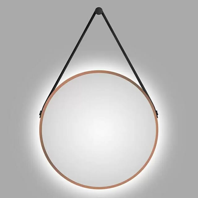 TALOS Dekospiegel, rund, Ø: 50 cm - braun