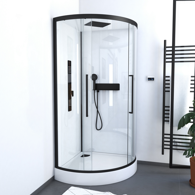 Marwell Komplettdusche »White Round«, HxT: 215 x 90 cm - weiss