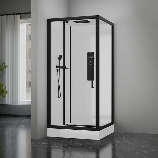 Marwell Komplettdusche »White Square«, HxT: 215 x 90 cm - weiss