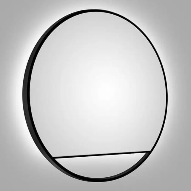 TALOS Dekospiegel, rund, Ø: 80 cm - schwarz