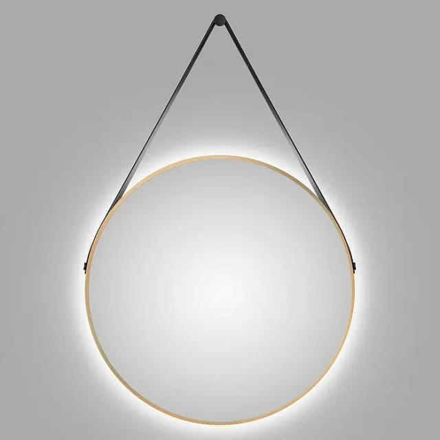 TALOS Dekospiegel, rund, Ø: 80 cm - goldfarben