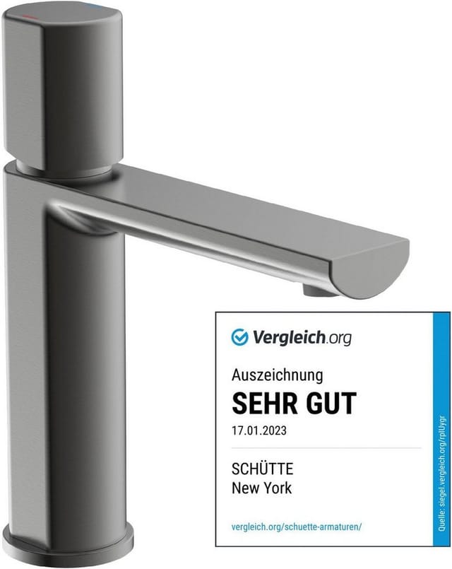 SCHÜTTE Waschtischarmatur »NEW YORK«, 3/8", graphitfarben - grau