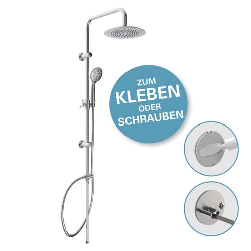 Eisl Überkopfbrause-Set, chromfarben, Ø: 24 cm - braun