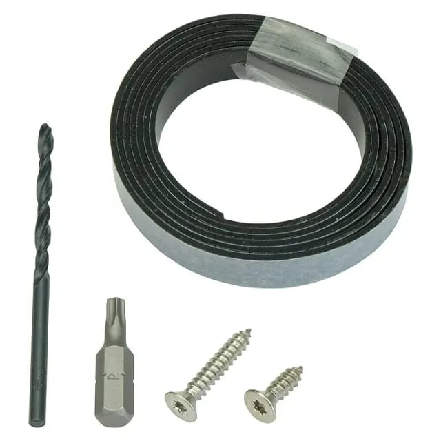 Kovalex V2A Schrauben, 20 Stück 3,9 x 12 mm, 20 Stück 3,9 x 22 mm, Bohrer und Bit, Ausgleichsband - silberfarben