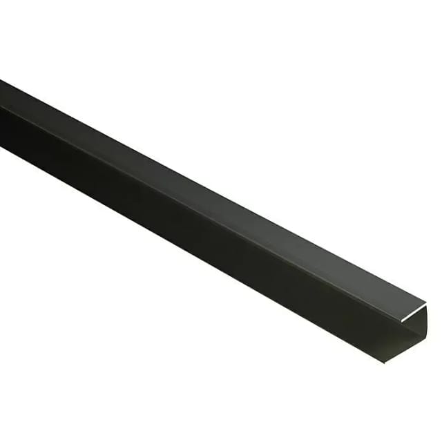Kovalex Seitenabschluss, Aluminium, U-förmig,geeignet für WPC-Dielen in 26 mm Stärke - schwarz