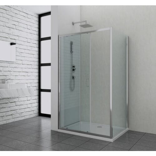 Sanotechnik Eckdusche »Elite«, 118-122x195cm, chrom - silberfarben