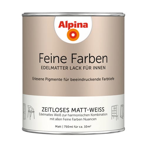 ALPINA Buntlack »Feine Farben«, 0,75 l, weiß - weiss