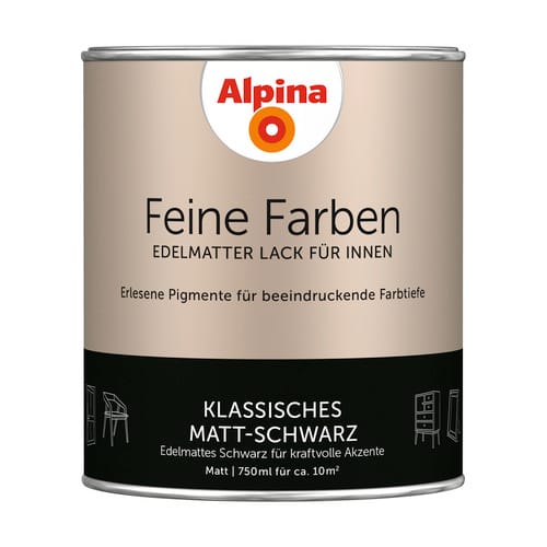 ALPINA Buntlack »Feine Farben«, 0,75 l, schwarz