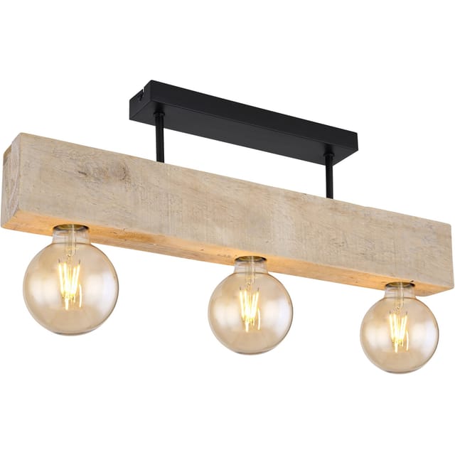 GLOBO LIGHTING Deckenleuchte, (BxHxL): 6 x 1 x 60 cm, Metall, 60 W - schwarz