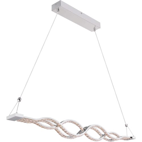 GLOBO LIGHTING Hängeleuchte, (BxHxL): 7 x 140 x 95 cm, Metall, 30 W - silberfarben