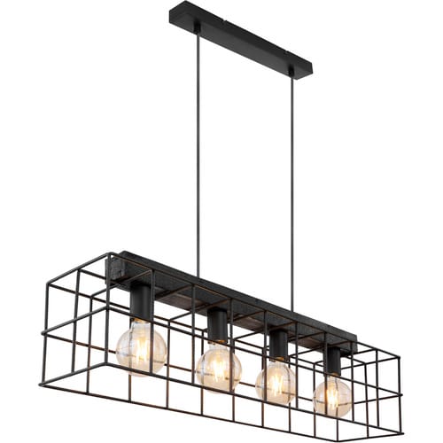 GLOBO LIGHTING Hängeleuchte, (BxHxL): 20 x 150 x 90 cm, Metall, 60 W - schwarz
