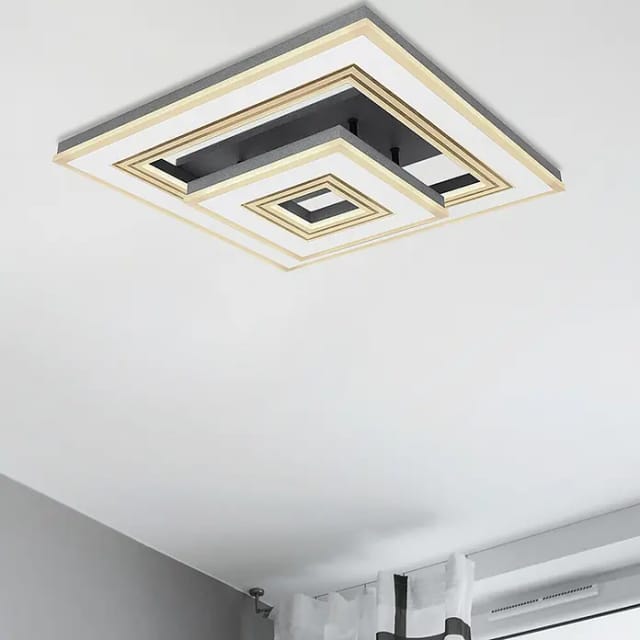 GLOBO LIGHTING Deckenleuchte, (BxHxL): 50 x 11,5 x 50 cm, Metall 56 W - weiss