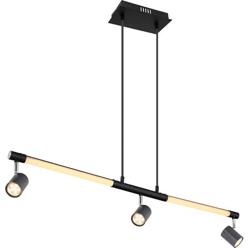GLOBO LIGHTING Hängeleuchte, (BxHxL): 12 x 120 x 100 cm, Metall, 12 W - schwarz