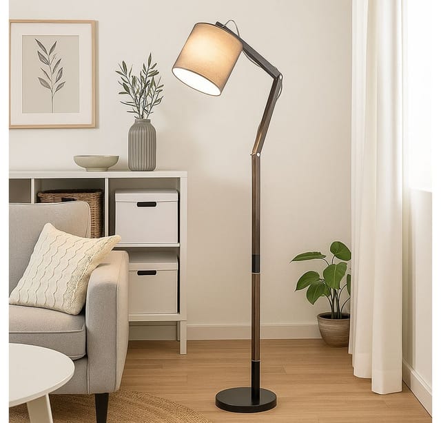 GLOBO LIGHTING Stehleuchte »MATTIS«, Höhe: 157 cm, 60 W, Metall matt, braun/schwarz