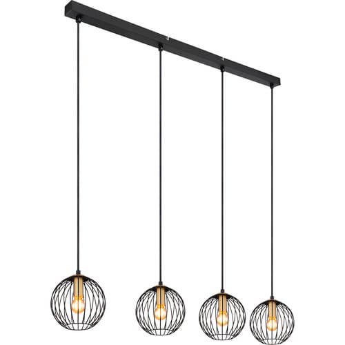 GLOBO LIGHTING Hängeleuchte, (BxHxL): 16 x 150 x 100 cm, Metall, 40 W - schwarz