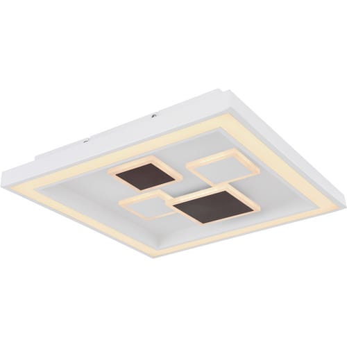 GLOBO LIGHTING Deckenleuchte, (BxHxL): 48 x 7 x 48 cm, Metall, 50 W - weiss