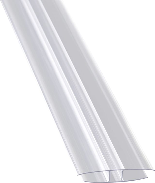 GUTTA Klemmprofil, BxL: 7,2 x 200 cm, Polycarbonat (PC) - transparent