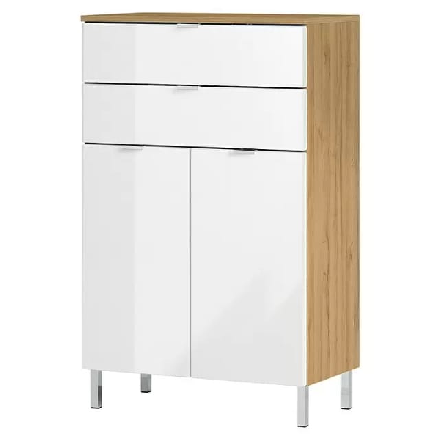 Kommode BxHxL: 60 x 97 x 34 cm - braun